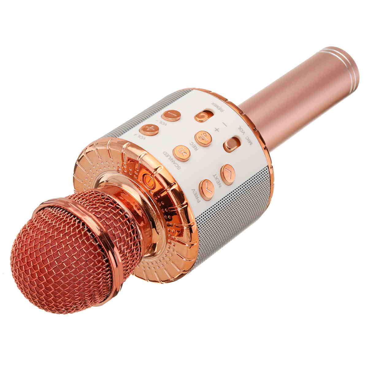 Караоке микрофон WS-858 Розовое золото - фото 4 - id-p138158085