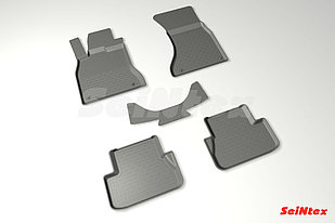 Коврики в салон Seintex "БОРТ" AUDI A4 B8, 2007-2015, с перемычкой