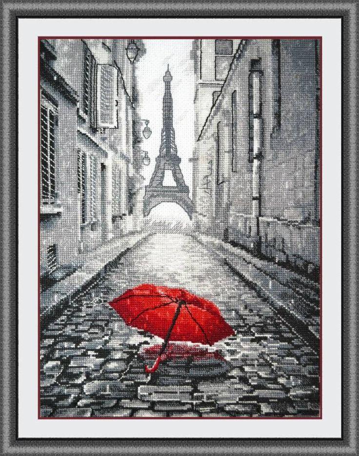 Набор для вышивания крестом "В Париже дождь" - фото 1 - id-p93144416