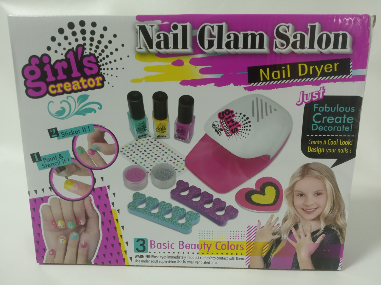 Детский маникюрный набор "Nail Glam Salon" для стайлинга ногтей арт.MBK-326 - фото 3 - id-p138169912