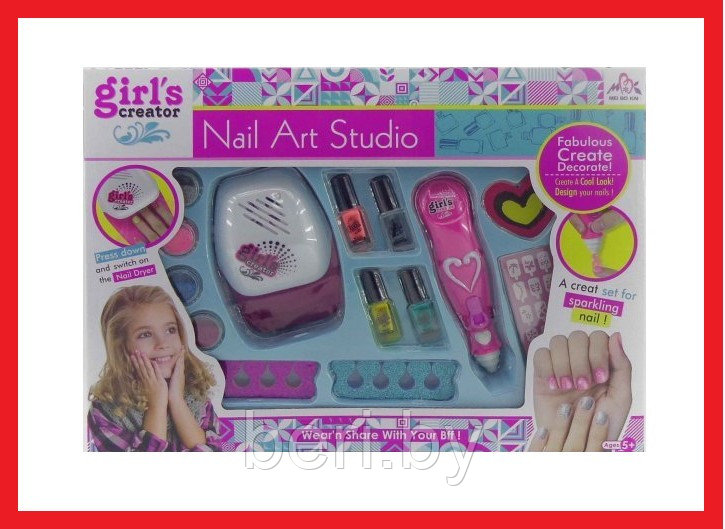 MBK-359 Детский набор для маникюра "Nail Art Studio", маникюрный набор с сушилкой - фото 1 - id-p138170114