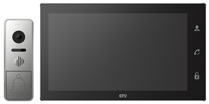 Комплект цветного видеодомофона AHD CTV-DP4102AHD Black - фото 1 - id-p138175646