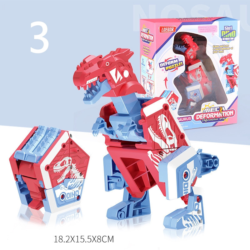 GEO Mecha Captain Dino 5 в 1 Комбинированная игрушка-робот-трансформер для мальчиков 5 шт набор - фото 4 - id-p138176900