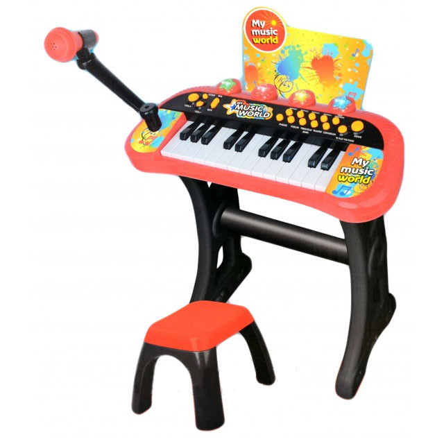 Электронное пианино с микрофоном и стульчиком MY66311-L - фото 2 - id-p138177027