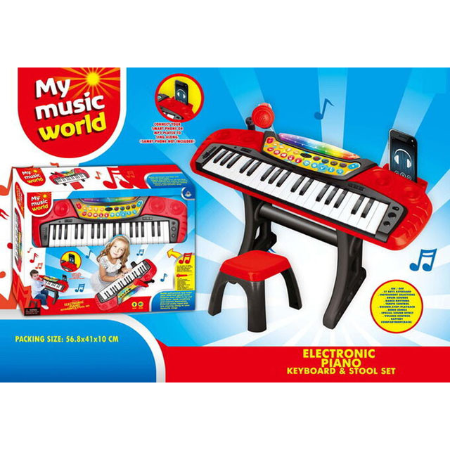 Электронное пианино с микрофоном и стульчиком MY66311-L