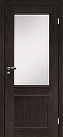 Межкомнатная дверь OLOVI - Классика остеклённая Венге (2000х600)