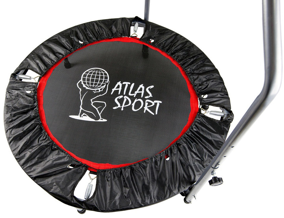 Батут для фитнеса Atlas Sport 102 см с ручкой FJ-F40 DSH на пружинах (складной черный) - фото 4 - id-p138180482