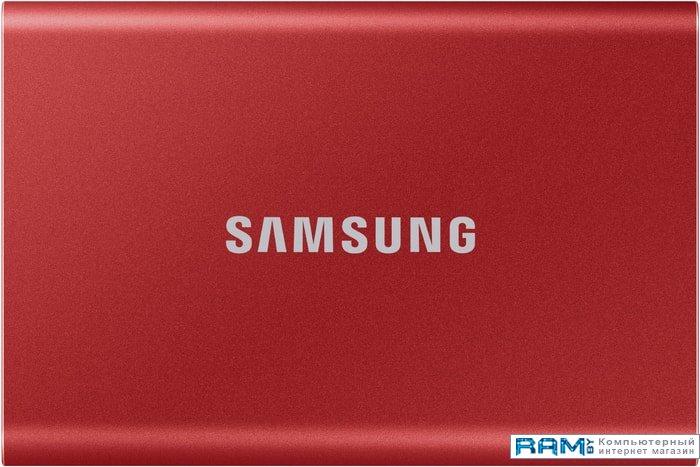 Внешний накопитель Samsung T7 500GB (красный) - фото 1 - id-p138182430