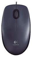 Мышь Logitech "Mouse M90", проводная, 1000 dpi, 3 кнопки, черный