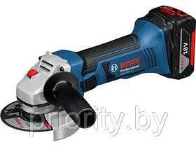 Аккум. углошлифмашина BOSCH GWS 18 V-LI L-BOXX (18.0 В, 2 акк., 5.0 А/ч, Li-Ion, диск 115х22.0 мм)