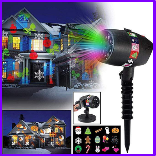 Лазерный проектор Slide Star Shower, Уличный проектор на 12 слайдов - фото 1 - id-p138204086