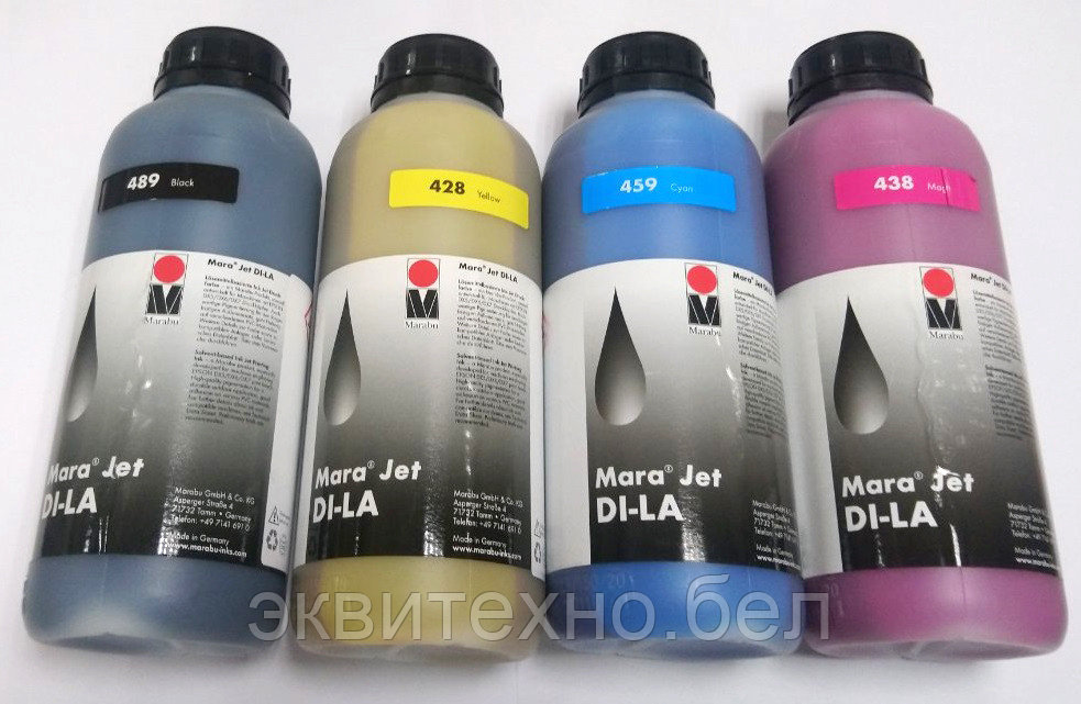 Экосольвентные чернила Marabu MARA JET DI-LA для печатных голов DX5/DX7/DX11 (CMYK), 1л