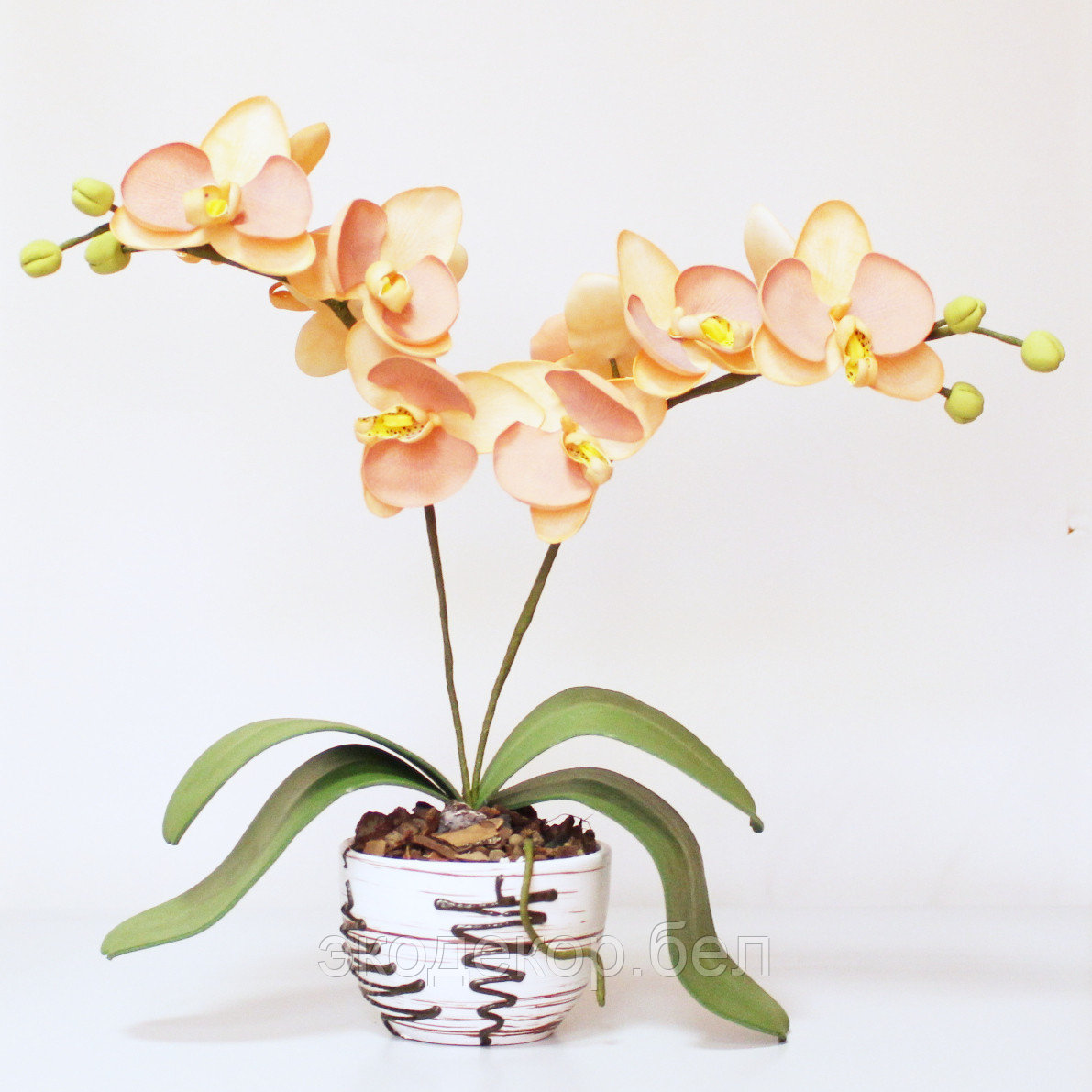 Орхидея в горшочке (искусственный цветок) - фото 1 - id-p138221388