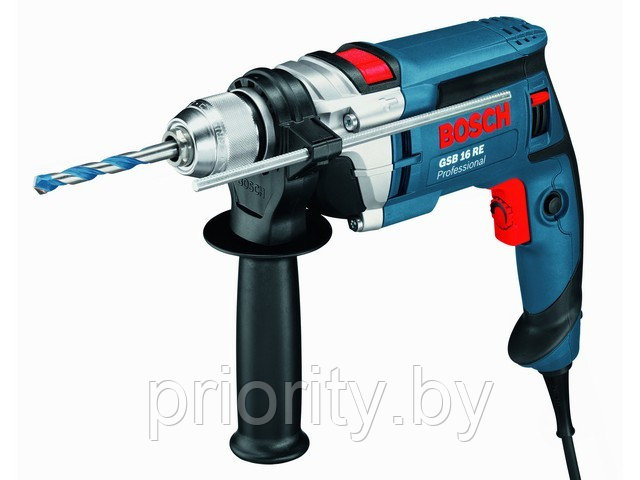 Дрель ударная BOSCH GSB 16 RE в чем. (750 Вт, патрон БЗП, 1 скор.)