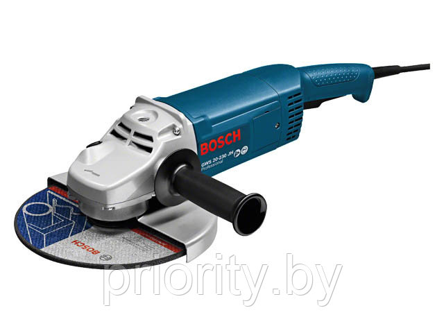 Двуручная углошлифмашина BOSCH GWS 22-230 JH в кор. (2200 Вт, диск 230х22 мм, плавный пуск, без регул. об.)