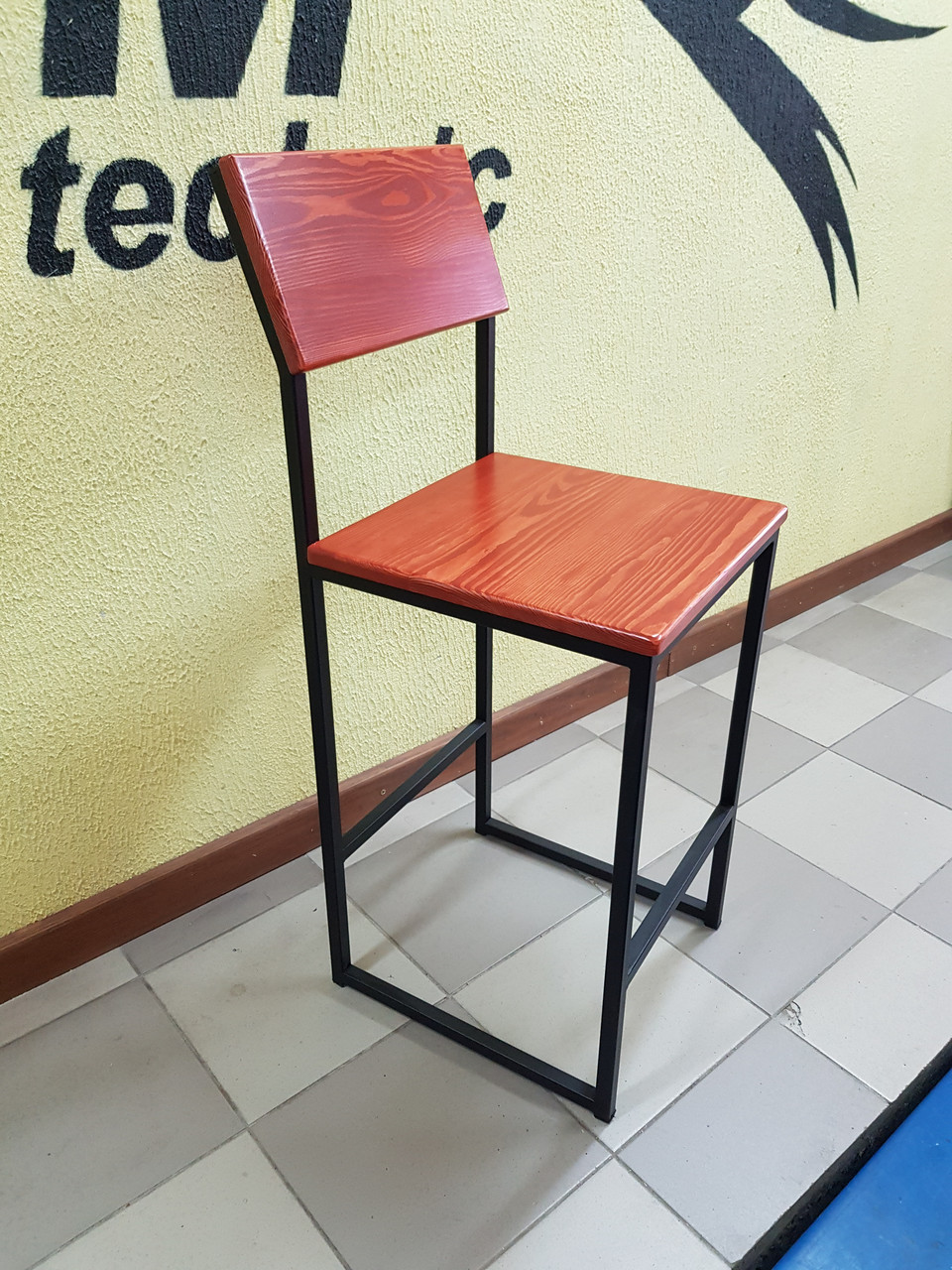 Барный стул "Классик" со спинкой, вариант 2 - фото 1 - id-p138251239