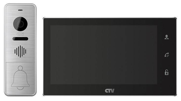 Комплект цветного видеодомофона CTV-DP4706AHD Black - фото 1 - id-p138252831