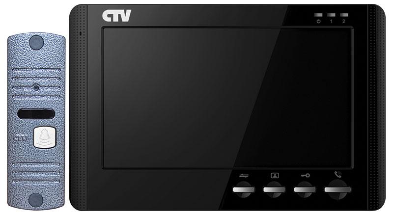 Комплект цветного видеодомофона CTV-DP1704 MD Black - фото 1 - id-p138252855