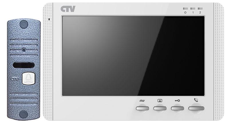 Комплект цветного видеодомофона CTV-DP1704 MD White - фото 1 - id-p138253087