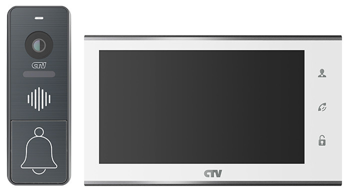 Комплект цветного IP видеодомофона CTV-DP4707IP (белый) - фото 1 - id-p138253249