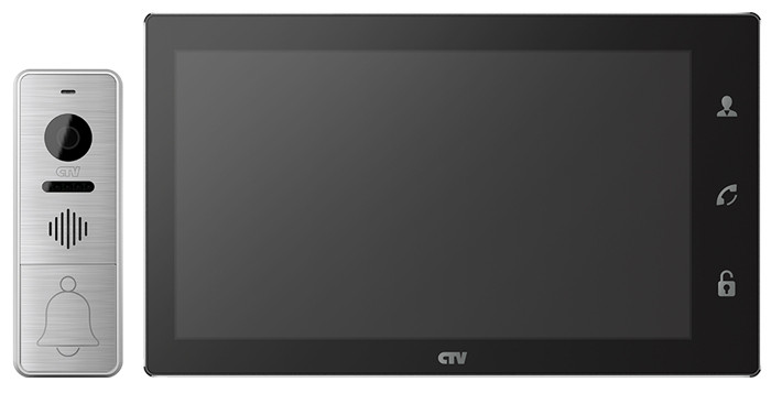 Комплект цветного видеодомофона AHD CTV-DP4102FHD Black - фото 1 - id-p138253390