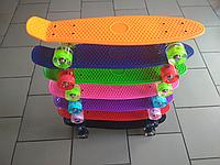 Детский скейт  Пенни борд ( роликовая доска для детей и подростков ) светящиеся колёса  длина 56, фото 1