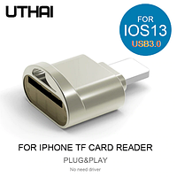 Переходник MicroSD to Lightning для iPhone UTHAI C60 (Приложение "Файлы")