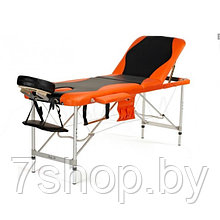 Массажный стол складной 3-с ал Atlas sport чёрно-оранжевый