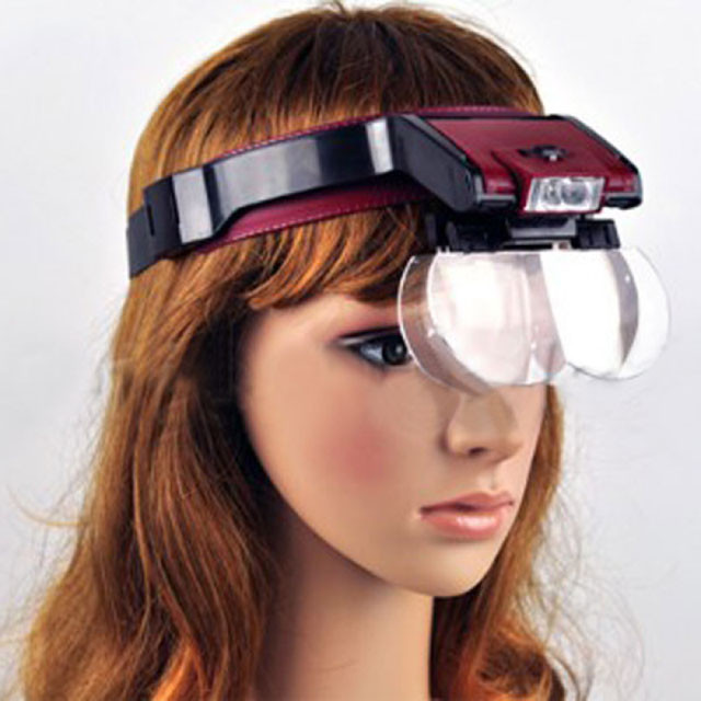 Бинокуляр Лупа-очки с подсветкой MG81001-B - фото 2 - id-p138273805