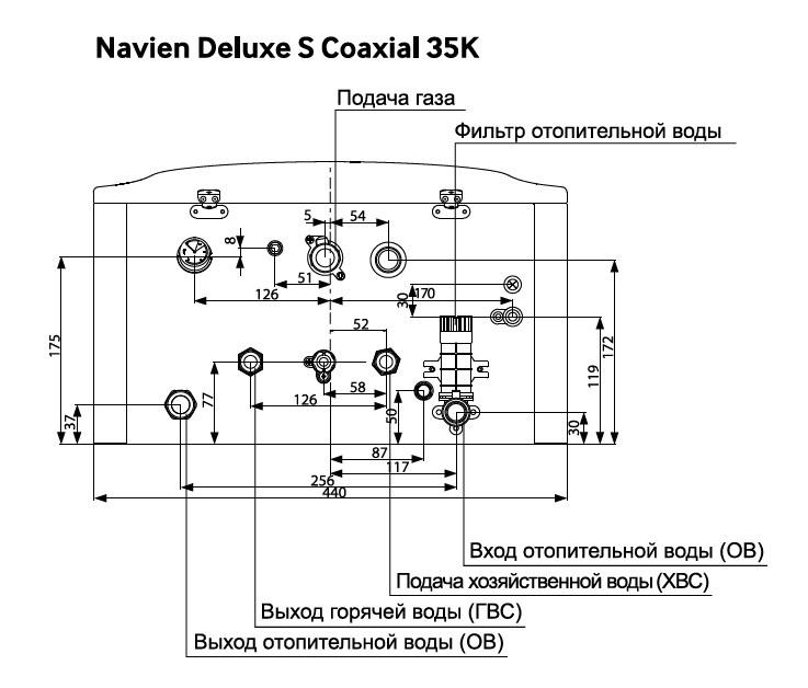 Газовый котел Navien Deluxe S 24K coaxial - фото 6 - id-p138274096