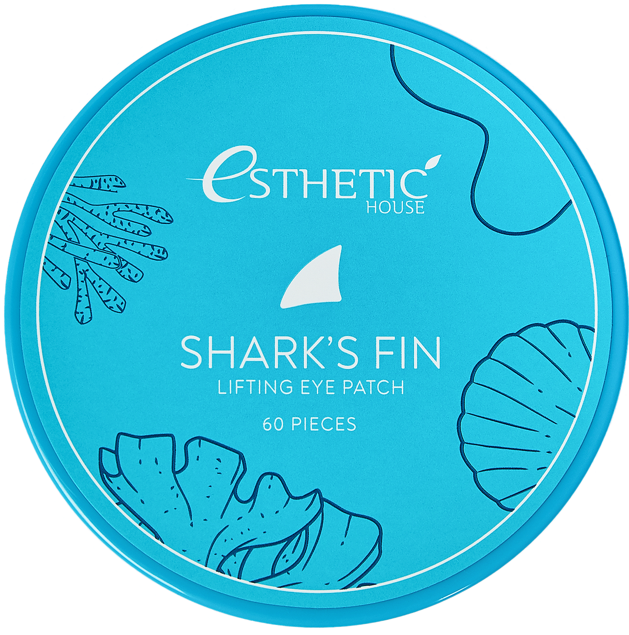 Патчи для глаз ПЛАВНИК АКУЛЫ Shark's Fin Lifting Eye Patch, 60 шт (Esthetic House)