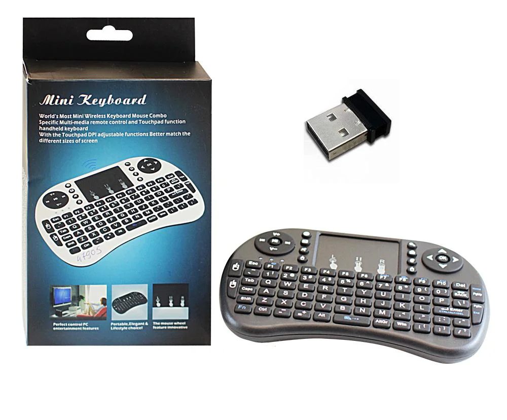 Беспроводная клавиатура джойстик USB с тачпадом Mini Keyboard - фото 1 - id-p134927420