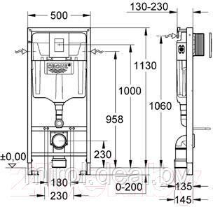 Инсталляция для унитаза GROHE Rapid SL 38772001 - фото 2 - id-p138289645