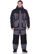 Зимний костюм HUNTSMAN Siberia LUX мембрана 6000/6000 -45°C цвет Серый/Черный ткань Breathable