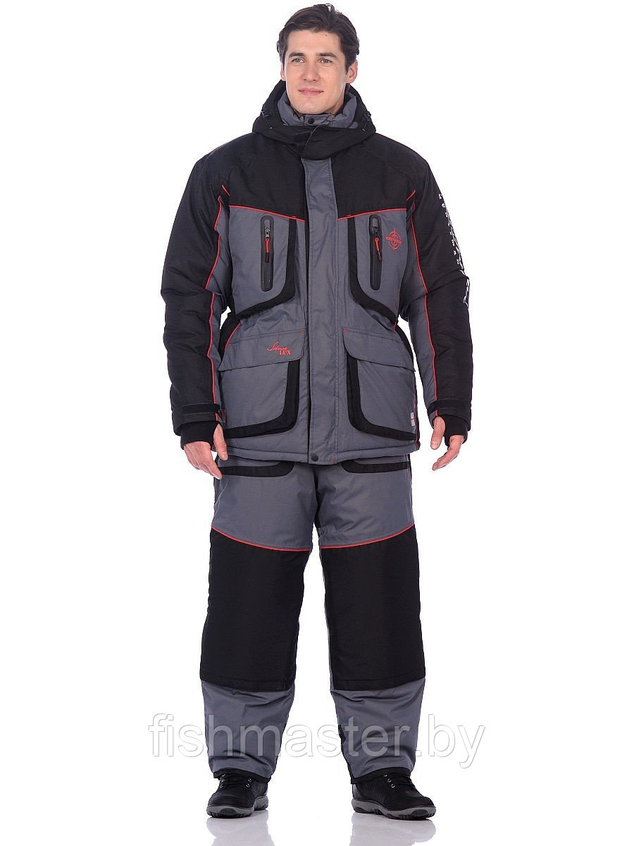 Зимний костюм HUNTSMAN Siberia LUX мембрана 6000/6000 -45°C цвет Серый/Черный ткань Breathable