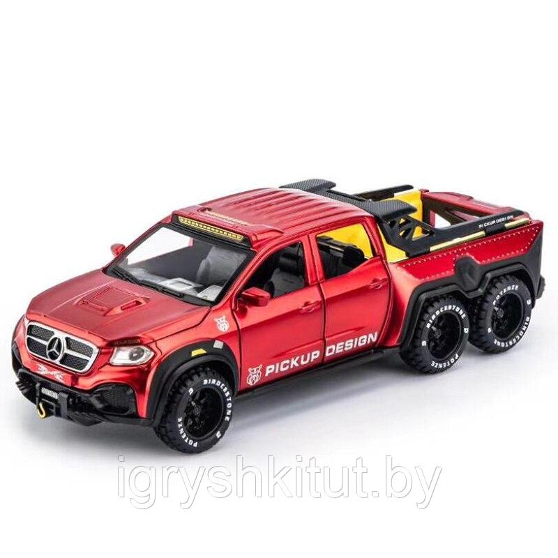 Коллекционная машинка Mercedes Benz X-class Monster Pickup Design Мерседес 1: 32 свет, звук - фото 3 - id-p138293035