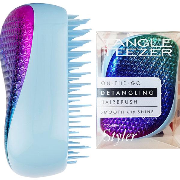 Расческа массажная Тангле Тизер синий/зеленый хром - Tangle Teezer Compact Styler Sundowner - фото 2 - id-p138298120