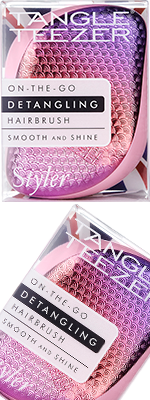 Расческа массажная Тангле Тизер сиреневый/розовый хром - Tangle Teezer Compact Styler Sunset Pink