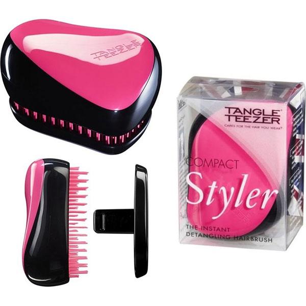 Расческа массажная Тангле Тизер розовый - Tangle Teezer Compact Styler Pink Sizzle - фото 2 - id-p138298126