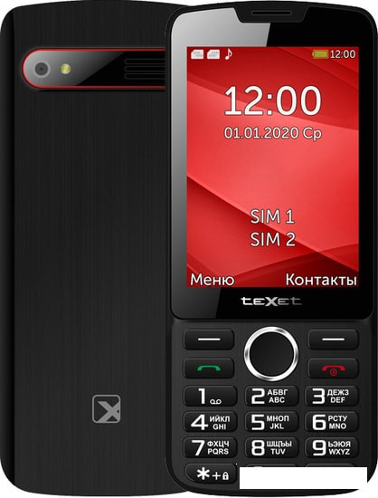 Мобильный телефон TeXet TM-308 (черный/красный) - фото 1 - id-p138299191