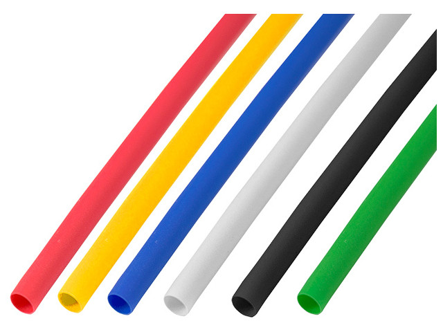 Набор термоусадочной трубки 4,0 / 2,0 мм, пять цветов (упак. 50 шт. по 1 м) REXANT - фото 1 - id-p111601369