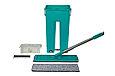 Самоочищающаяся швабра Easy Flat Mop, бирюзовая (Комплект для уборки с системой полоскания и отжима), фото 2