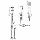 Смеситель для ванны «Deante Jasmin» врезной на три отверстия, фото 2
