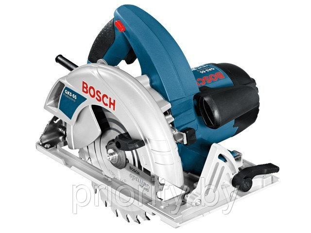 Циркулярная пила BOSCH GKS 65 в кор. (1600 Вт, 190х30 мм, до 65 мм) - фото 1 - id-p138371740