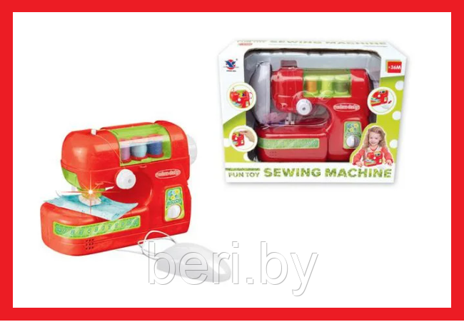 14001 Детская швейная машина с мышкой, со световыми эффектами, звук, на батарейках - фото 1 - id-p138289694