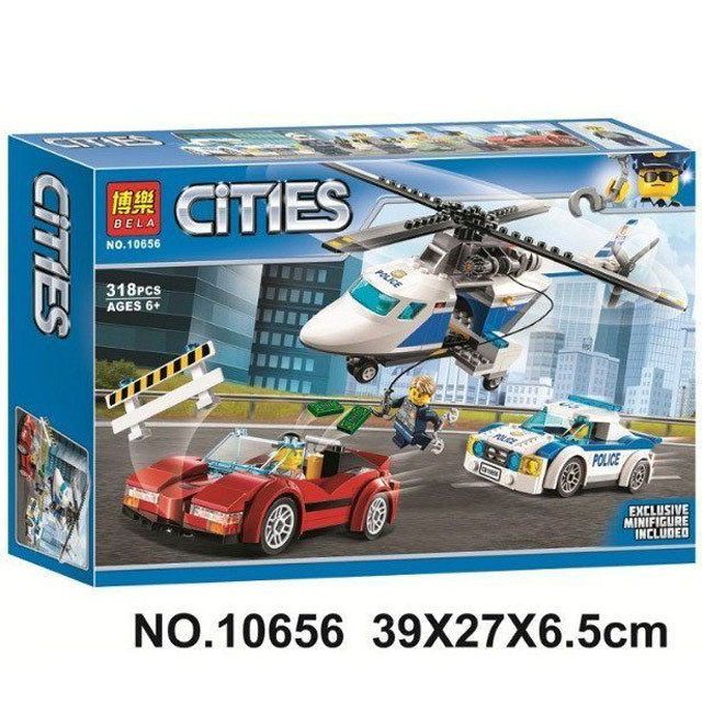 Конструктор Bela Cities 10656 Стремительная погоня (аналог Lego City 60138) 318 деталей - фото 1 - id-p138377831