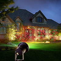 Лазерный проектор для улицы и дома, 6 проекций, двухцветный (зелён. и красн.),пульт,блок,IP44,24V