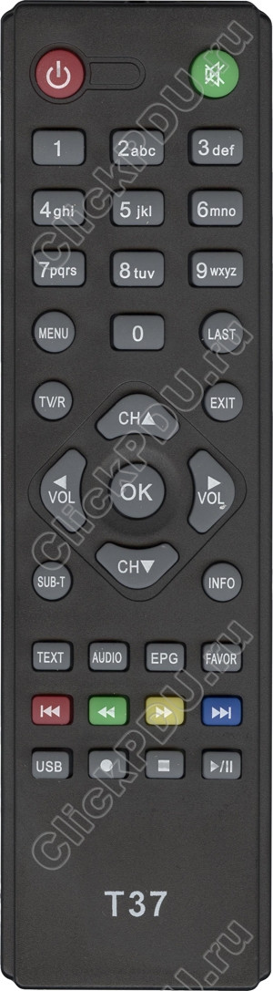 ПДУ для World Vision VW T37, T54, T57D, T57Mic dvb-t2 (серия HOB946)