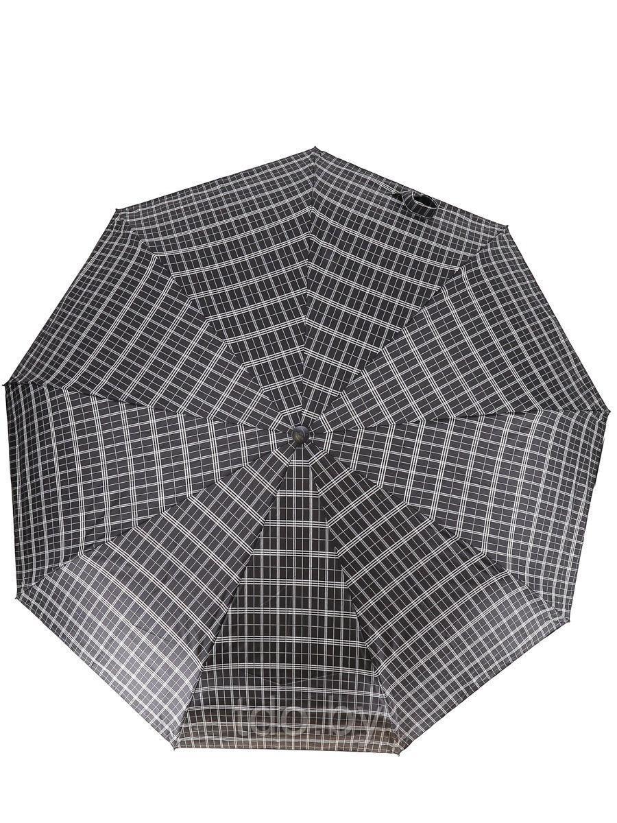 Зонт мужской клетка чёрный автомат - фото 1 - id-p136305852