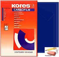 Бумага копировальная Kores Carbofilm А4, синяя, 100 листов